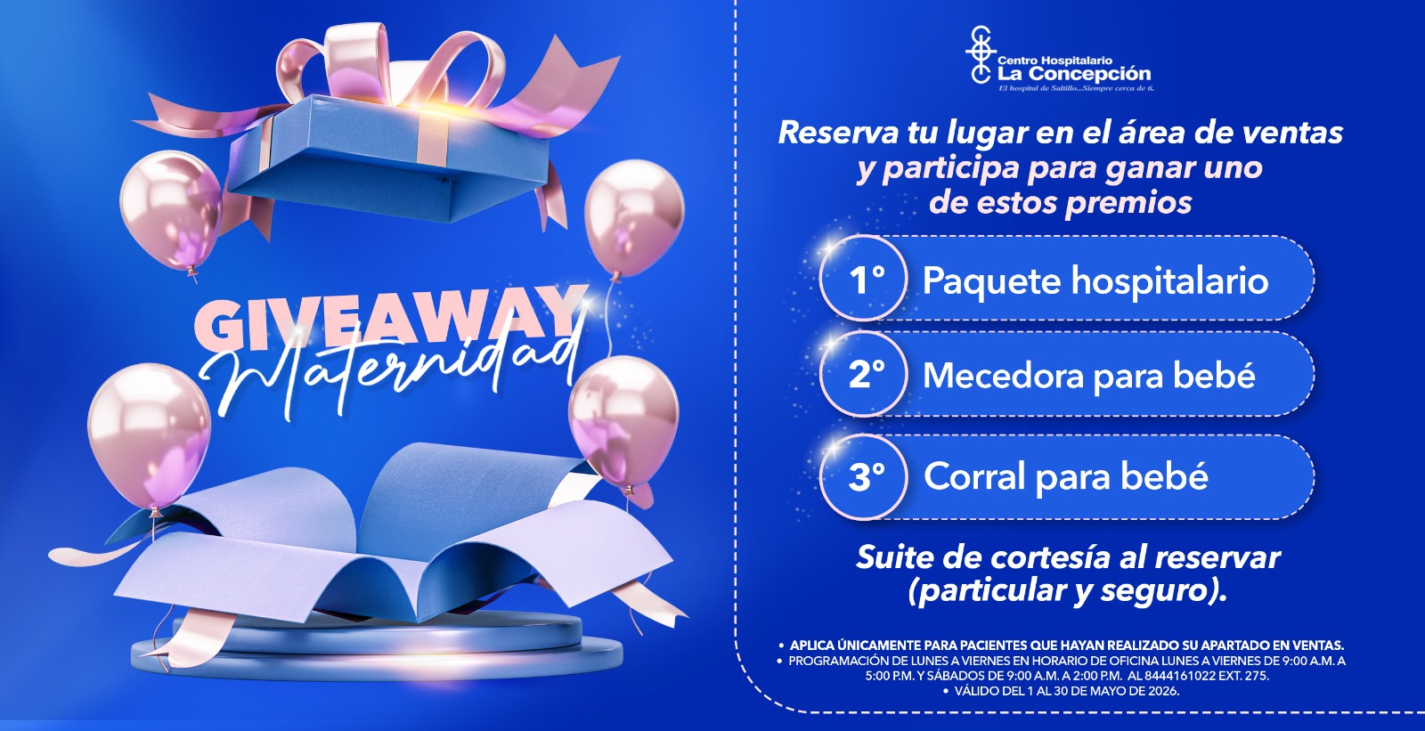 Promoción Giveaway Maternidad Mayo